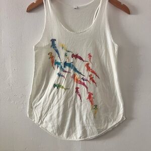 Colorful Shark Print Tank Top